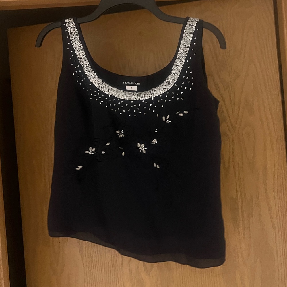 Jones New York Embellished Tank Top